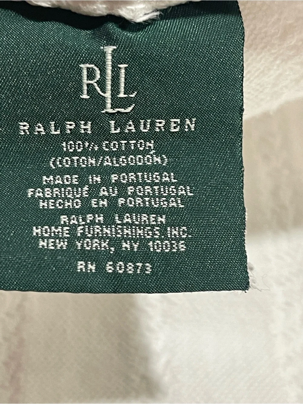 Vintage Ralph King Lauren White Nautical 80s- 90s Cotton Matelasse’ Coverlet